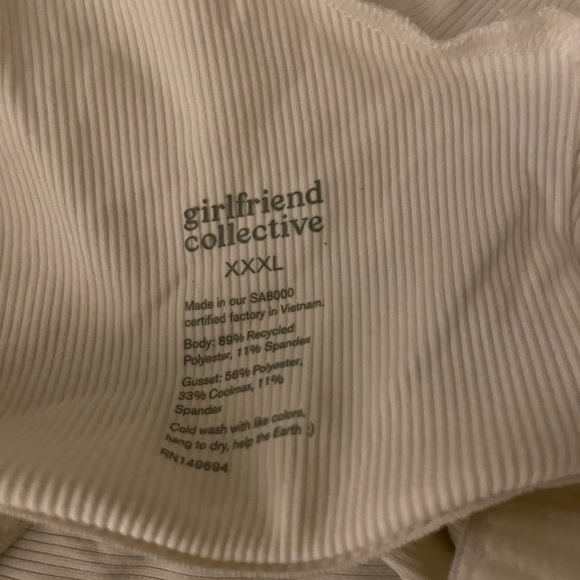 NWT Ivory Ava Bateau bodysuit from Girlfriend Collective, XXXL - Picture 3 of 3